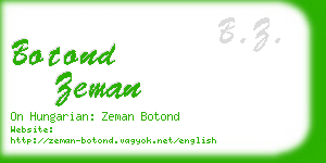 botond zeman business card